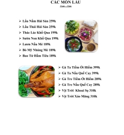 Menu Lẩu Cá Quê Nhà trang 9